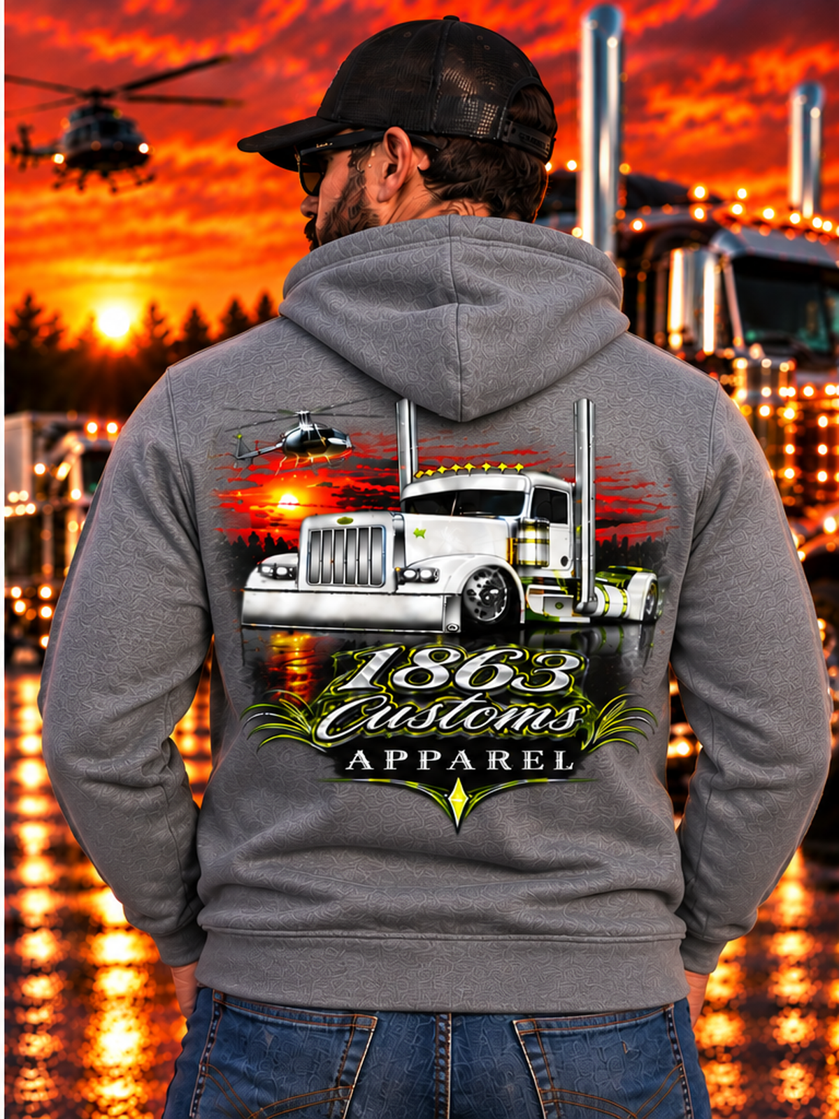 White Peterbilt with Helli Hoodie - Image 4