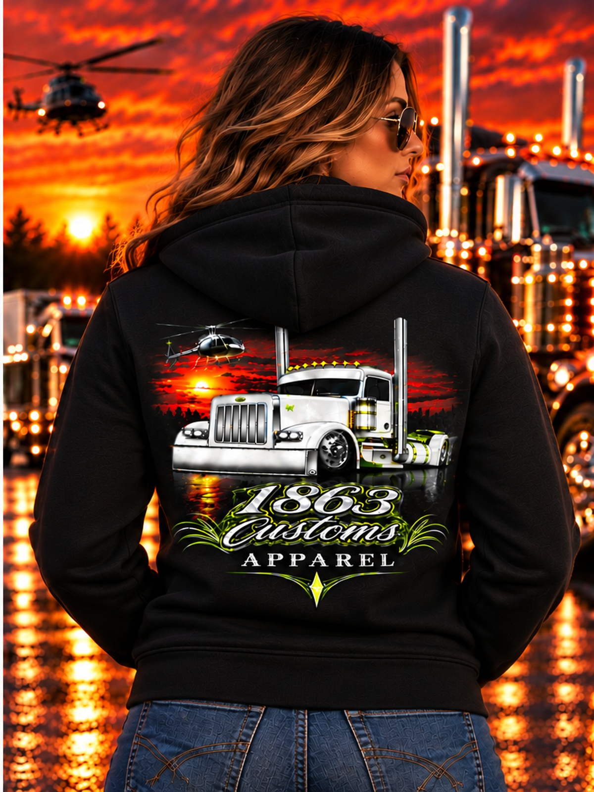 White Peterbilt with Helli Hoodie - Image 8