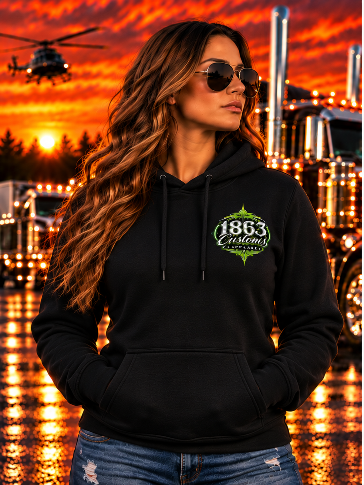 White Peterbilt with Helli Hoodie - Image 7