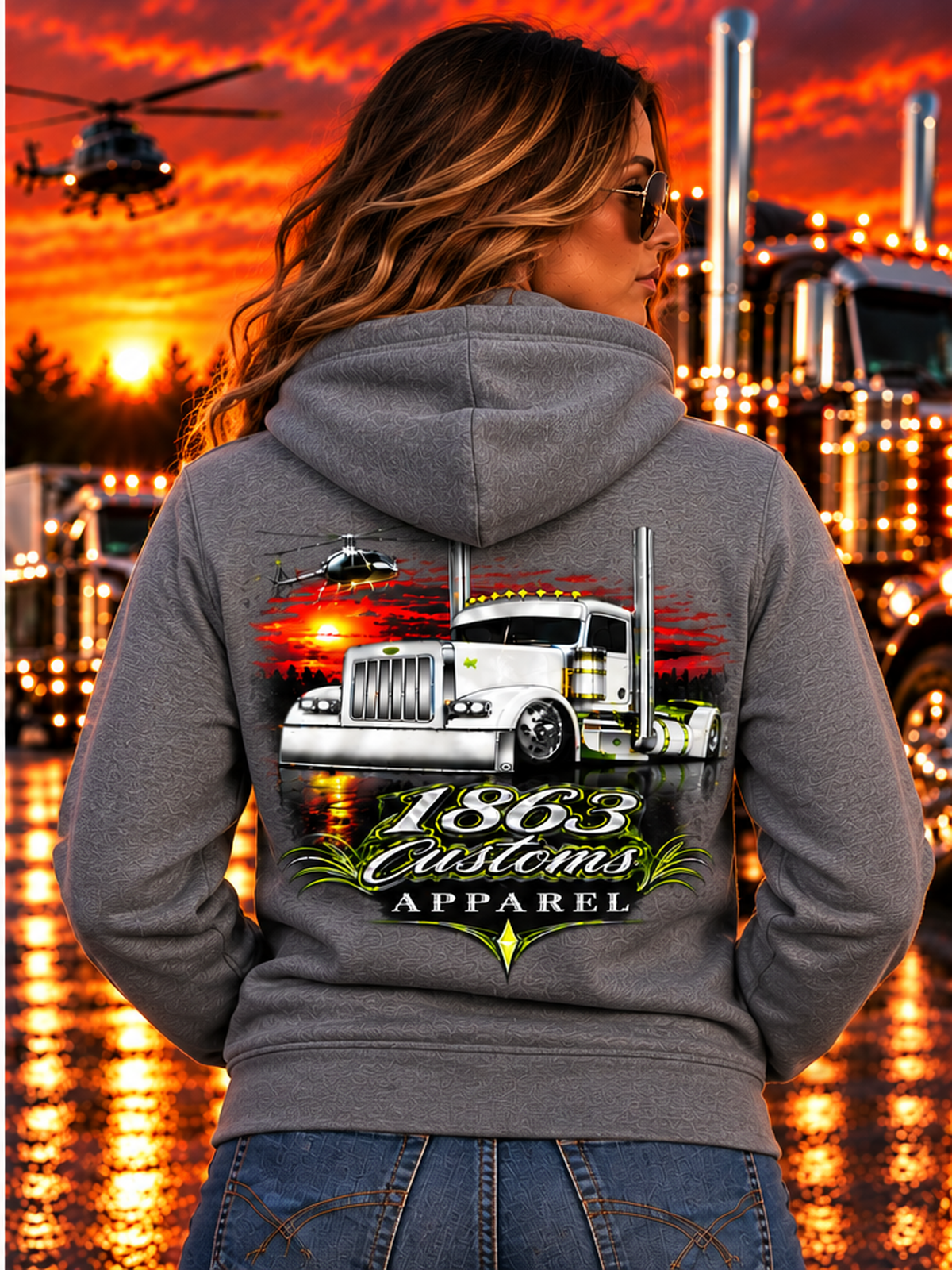 White Peterbilt with Helli Hoodie - Image 10