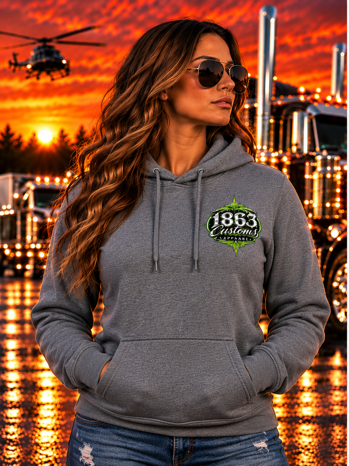White Peterbilt with Helli Hoodie - Image 9